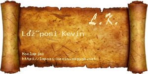 Láposi Kevin névjegykártya