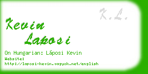 kevin laposi business card
